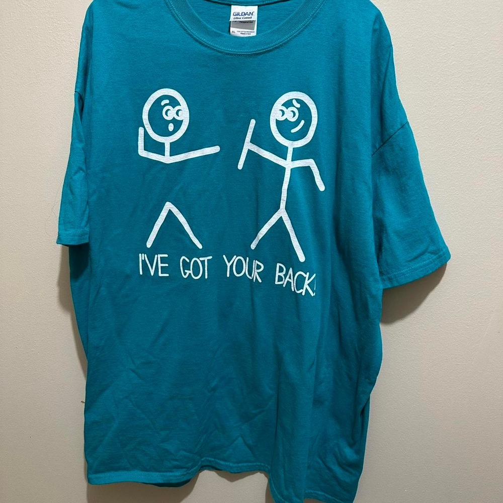 Gildan blue "I've got your back" graphic tee Size XL